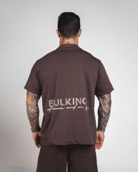 CAMISETA OVERSIZED PEACE MARROM