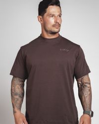 CAMISETA OVERSIZED PEACE MARROM