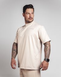 CAMISETA OVERSIZED PEACE BEGE