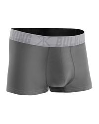 CUECA BOXER ALGODÃO CHUMBO C/ ELAST CINZA