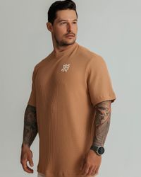 CAMISETA OVERSIZED MONOGRAM CARAMEL