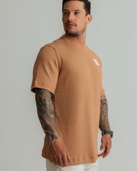 CAMISETA OVERSIZED MONOGRAM CARAMEL