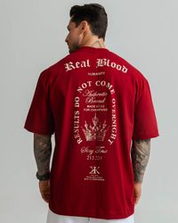 CAMISETA REAL BLOOD OVERSIZED BORDÔ