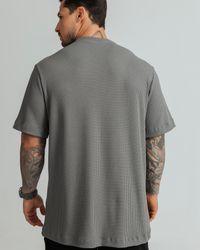 CAMISETA OVERSIZED MONOGRAM CINZA