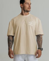 CAMISETA OVERSIZED MONEY BEGE
