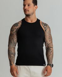 REGATA CANELADA BK PRETO