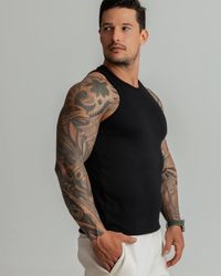REGATA CANELADA BK PRETO