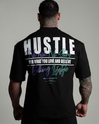 CAMISETA OVERSIZED HUSTLE II PRETA