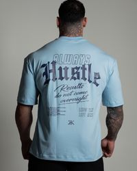 CAMISETA OVERSIZED ALWAYS AZUL CLARA