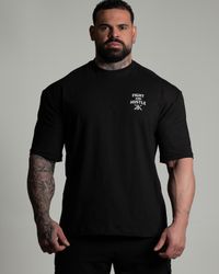 CAMISETA OVERSIZED FIGHT PRETA