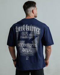 CAMISETA OVERSIZED STRONGERS AZUL