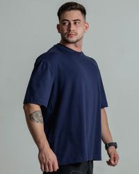 CAMISETA OVERSIZED STRONGERS AZUL