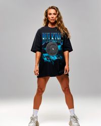 CAMISETA OVERSIZED BARBELL PRETA