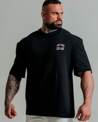 CAMISETA OVERSIZED LEG DAY PRETA