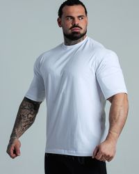 CAMISETA OVERSIZED NO EXCUSES BRANCA