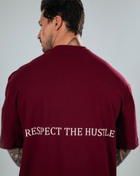 CAMISETA OVERSIZED RESPECT BORDÔ
