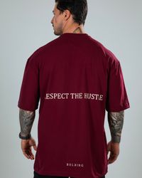 CAMISETA OVERSIZED RESPECT BORDÔ