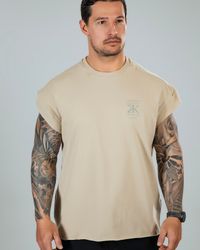 CAMISETA TANK RESPECT BEGE