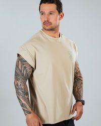 CAMISETA TANK RESPECT BEGE
