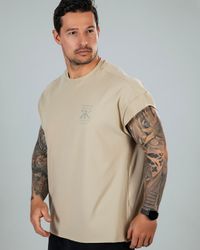 CAMISETA TANK RESPECT BEGE
