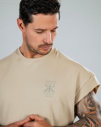 CAMISETA TANK RESPECT BEGE