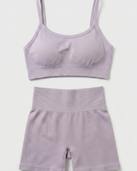 KIT SIGNATURE TOP + SHORT LILAC