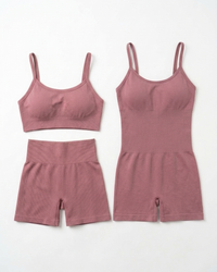 KIT SIGNATURE MACAQUINHO + TOP + SHORT ROSE