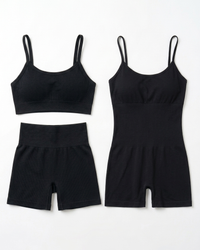 KIT SIGNATURE MACAQUINHO + TOP + SHORT BLACK