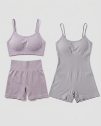 KIT SIGNATURE MACAQUINHO + TOP + SHORT LILAC