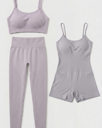KIT SIGNATURE MACAQUINHO + TOP + LEGGING LILAC