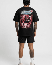 CAMISETA HUSTLE BULLS PRETA