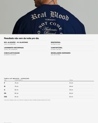 CAMISETA REAL BLOOD OVERSIZED MARINHO