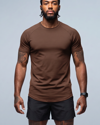 CAMISETA RAGLAN BASIC MARROM