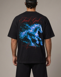 CAMISETA OVERSIZED GOD PRETA