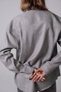 Camisa Cinza Oversized
