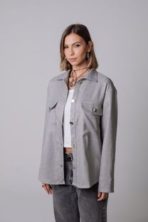Camisa Cinza Oversized