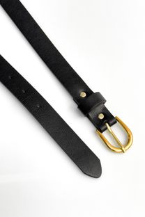 Cinto Ary Preto Fivela Dourada