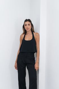 Cropped Frente Única Preto