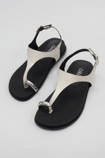 Rasteira de Dedo Metal Off White