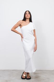 Vestido Midi Ombro Só Bliss Branco