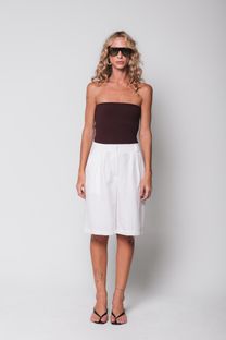 Bermuda de Alfaiataria Off White