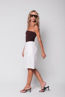 Bermuda de Alfaiataria Off White