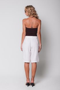 Bermuda de Alfaiataria Off White