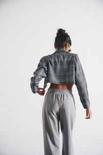 Blazer Cropped Xadrez