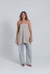 Blusa Alfaiataria Tulipa Bege