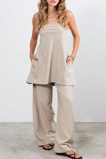 Blusa Alfaiataria Tulipa Bege