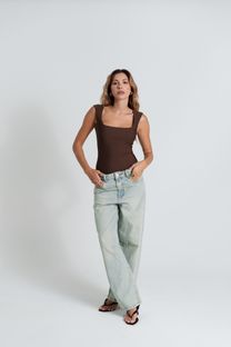 Body Alça Mia Marrom