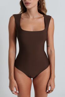 Body Alça Mia Marrom