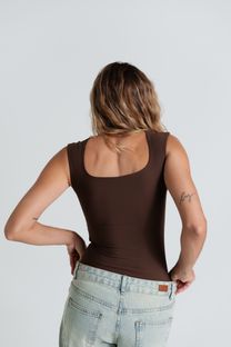 Body Alça Mia Marrom