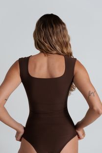 Body Alça Mia Marrom
